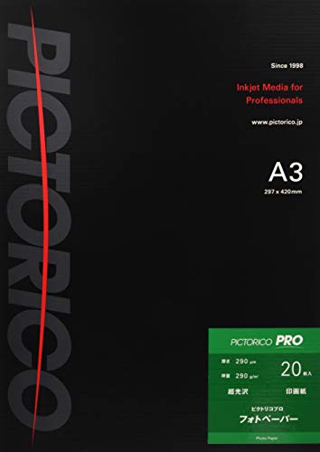 

PICTORICO PPR200-A3/20 Pro Photo Paper, Super Gloss, A3, 20 Sheets