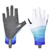 Fishing UV Gloves, Protection, Spring/Summer, Thin, Breathable, Unisex, Non-Slip (L, Blue)