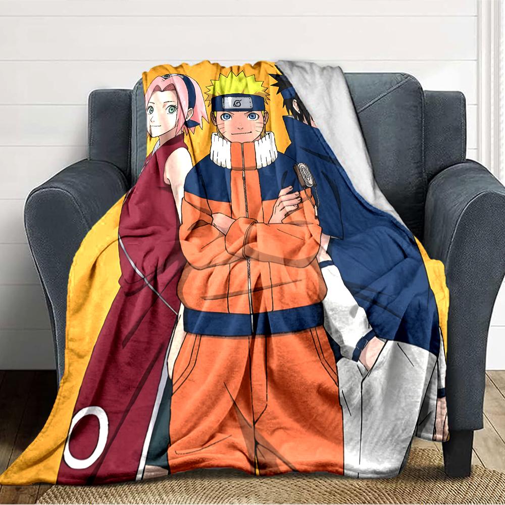 1pc NARUTO (2) Blanket, Gift, for Men and Women, Soft Blanket, Good for Sofa Bed Couch Travel, Lightweight Flannel Blanket