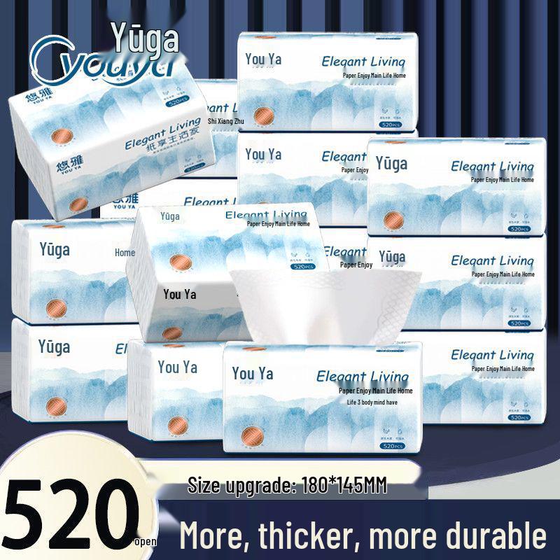 Embossed Facial Tissue & Toilet Paper Pack (520 Sheets) for Household Use