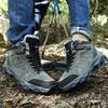 Men's High-Top Leather and Fur Hiking Boots - Warm, Non-Slip, Winter-Ready