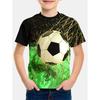 Kids T-shirt Soccer Football Print T-shirt Fashion Casual Short Sleeve Tees Summer Boy and Girl Tees Tops Clothing