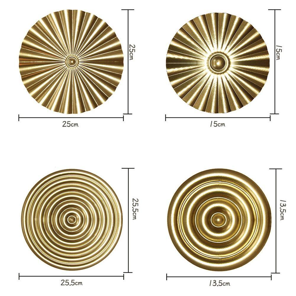 Gold Wall Ornament Iron Wrought Wall Pendants Modern Wall Hanging Decoration  Home Decoration