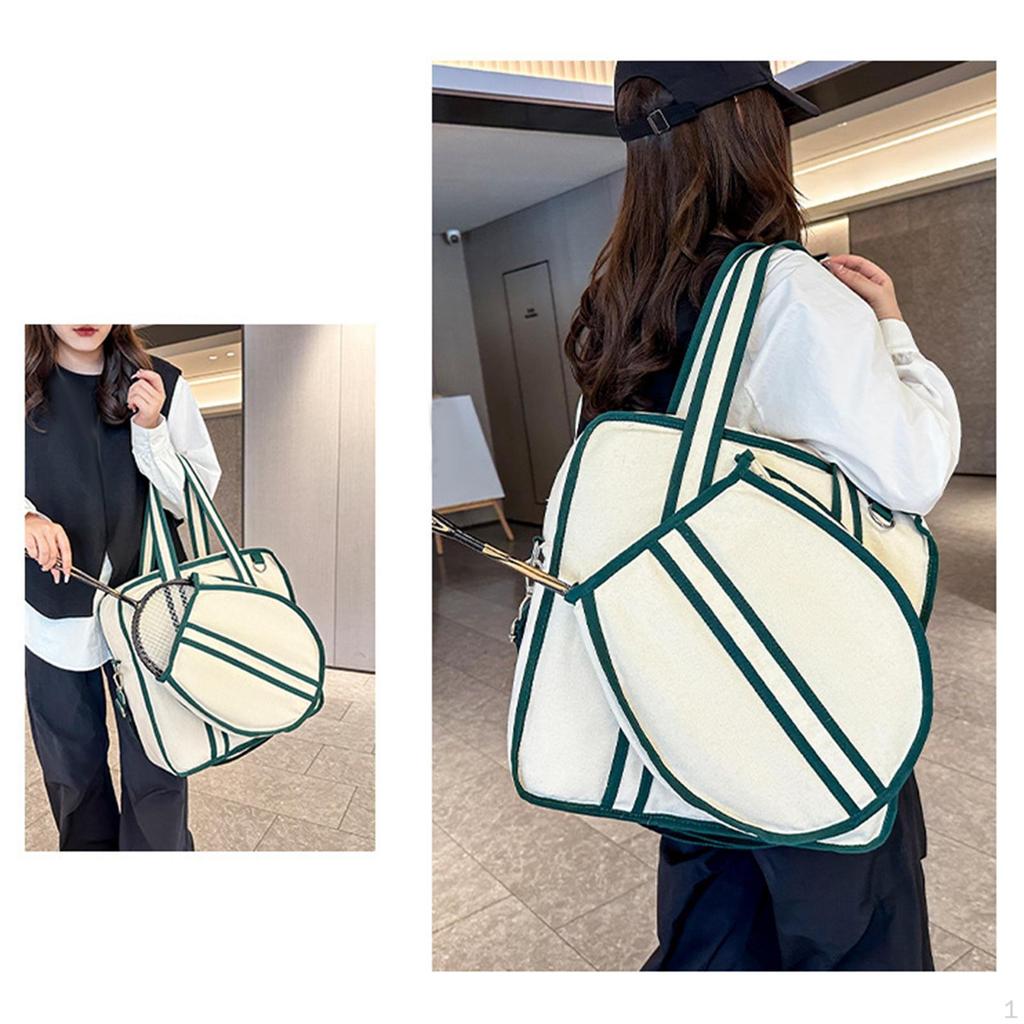 Tennis Bag Badminton Racket Sports Professional Fitness Beginners Outdoor with Zipper Large