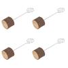 10pcs Place Card Holders Fashionable Simple Secure Fix Cute Table Number Holder with Wooden Base for Office Anniversary