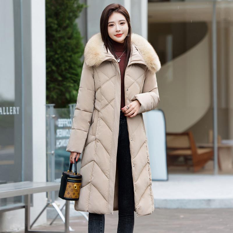 2025 Women's Down Cotton Coat Long Cotton-padded Coat Large Size Thick Winter New Cotton-padded Coat