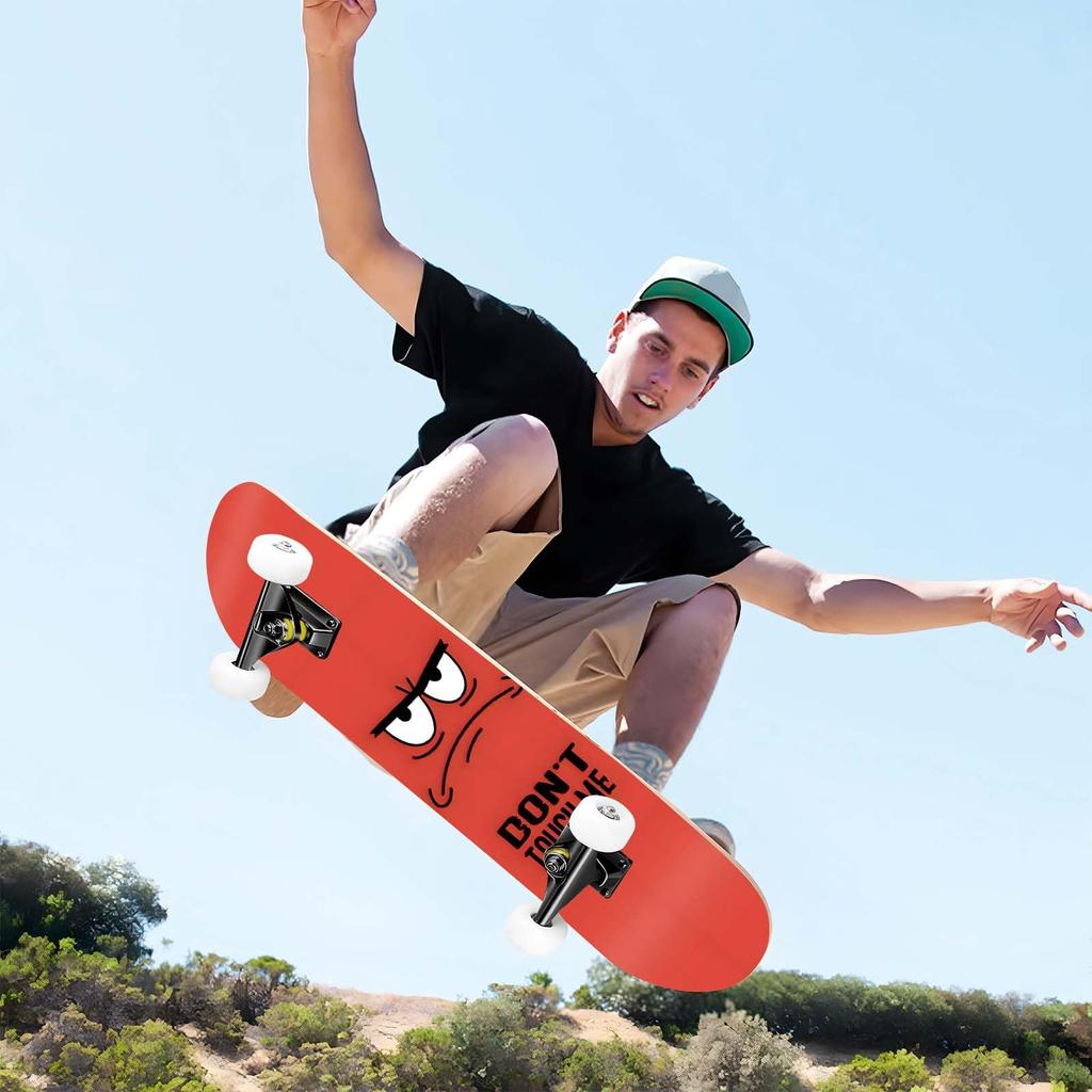 Professional Skateboard 31 Inch Skateboard Kids Adults Professional Beginners Complete 95A Wheels High Precision 8 Tier Deck Cartoon Sliding Board