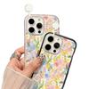 Full screen color flower for iPhone 17 ProMax transparent mobile phone case 16/15/14 simple niche