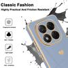 Coque Silicone pour Xiaomi Redmi Note 15 Pro Plus 5G, Antichoc Souple Slim Bleu Motif Cœur
