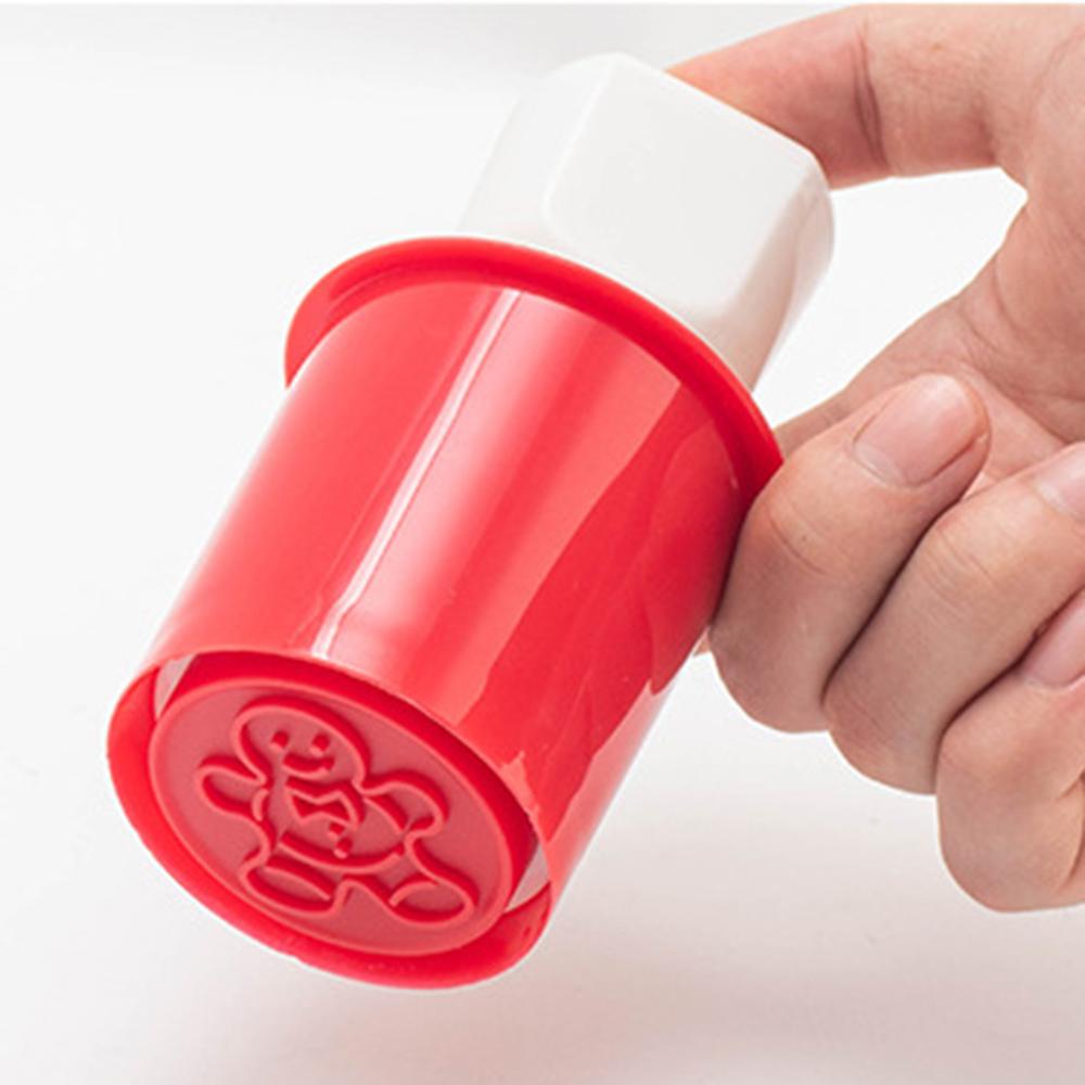 Cartoon Silicone Cookie Stamp Cutter Cookie Seal Mold With Wooden Handle Christmas Tree DIY Handmade Print Mold Biscuit Decor