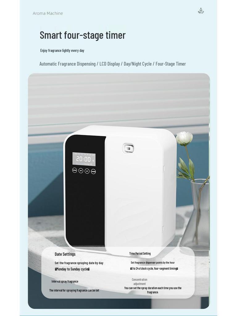 Wall-Mounted Aromatherapy Diffuser & Odor Remover for Public Spaces
