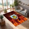 Burnley Football Print Crystal Velvet Rug, Comfortable Water Absorbent Non Slip Indoor Floor Carpet