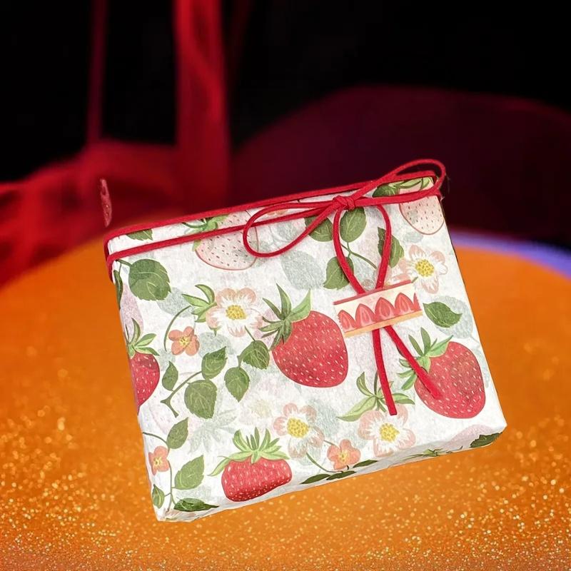 10 Sheets Cute Strawberry Snow Pear Paper Flower Bouquet Wrapped With Flower Lining Wedding Decor DIY Outdoor Gadgets