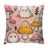 BCIIG Anime Niedlich Cartoon Pilz Kissen Modischer Reißverschluss Quadratischer Kissenbezug Neuartiger Dekorativer Kissenbezug Wohnzimmer