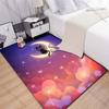 New Product Black Cat On Crescent Moon  Carpet for Living Room Bedroom Bedside Floor Mat Cloakroom Children Play Mat Area Rug
