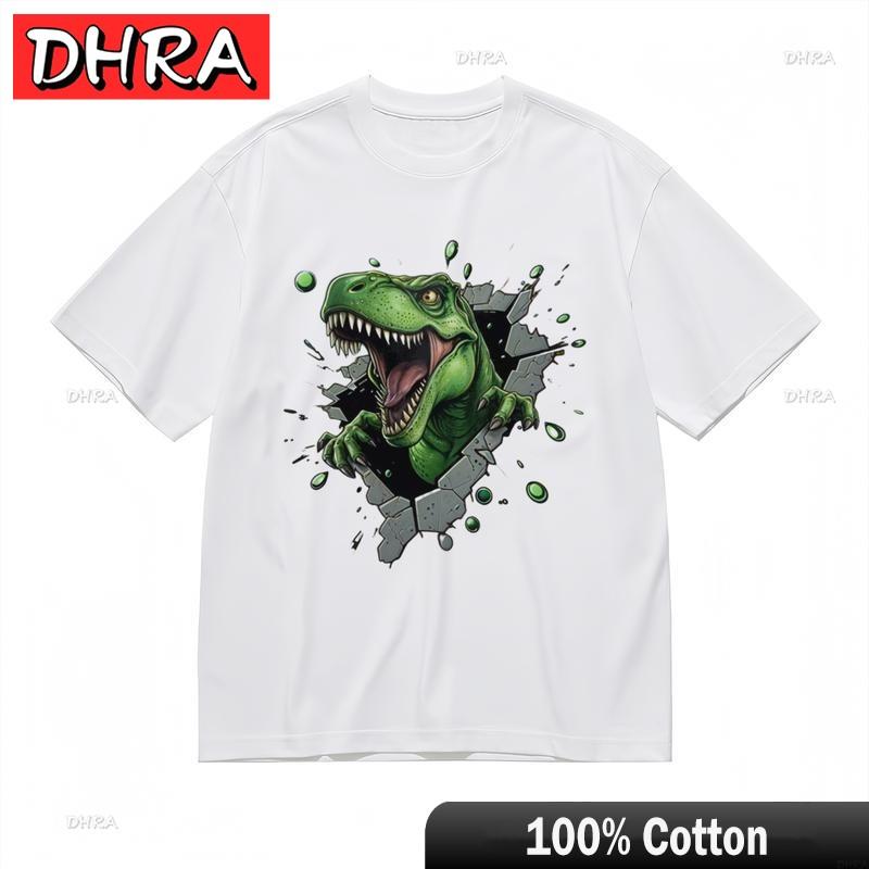 Womens Fashion Comfy Slight Stretch Classic TShirt Green Dinosaur Graphic Tee Hipster Interesting Graphic Graphic TShirts S