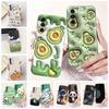 For Samsung Galaxy M52 M54 M55 5G Case Cute Avocado Soft Silicone Back Cover For Samsung F54 5G Phone Cover M 54 SM-M546B Fundas