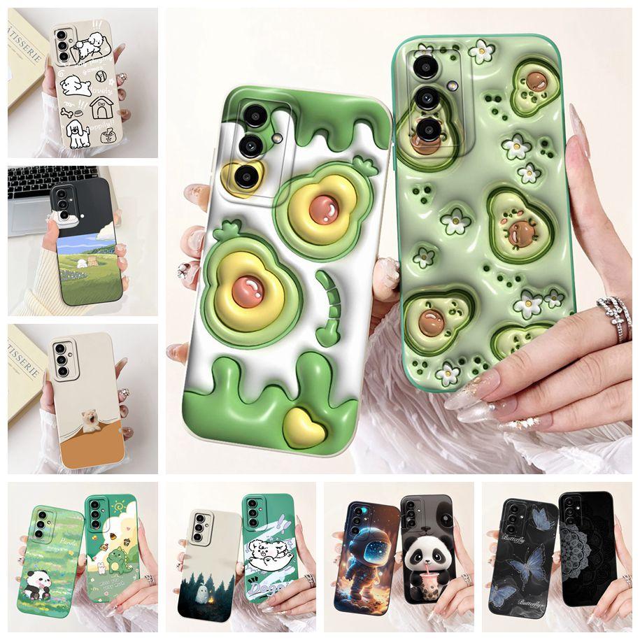 For Samsung Galaxy M52 M54 M55 5G Case Cute Avocado Soft Silicone Back Cover For Samsung F54 5G Phone Cover M 54 SM-M546B Fundas