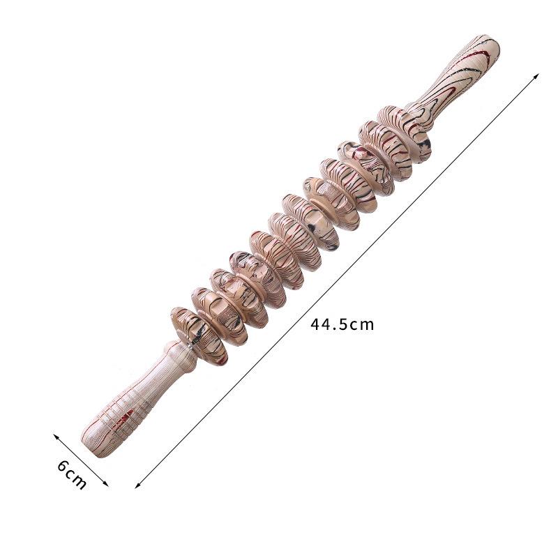 Wooden Full-Body Meridian Massage Roller for Yoga and Fitness