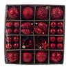 Christmas Tree Baubles Shatterproof Christmas Tree Bauble Ornaments Red Set 60x