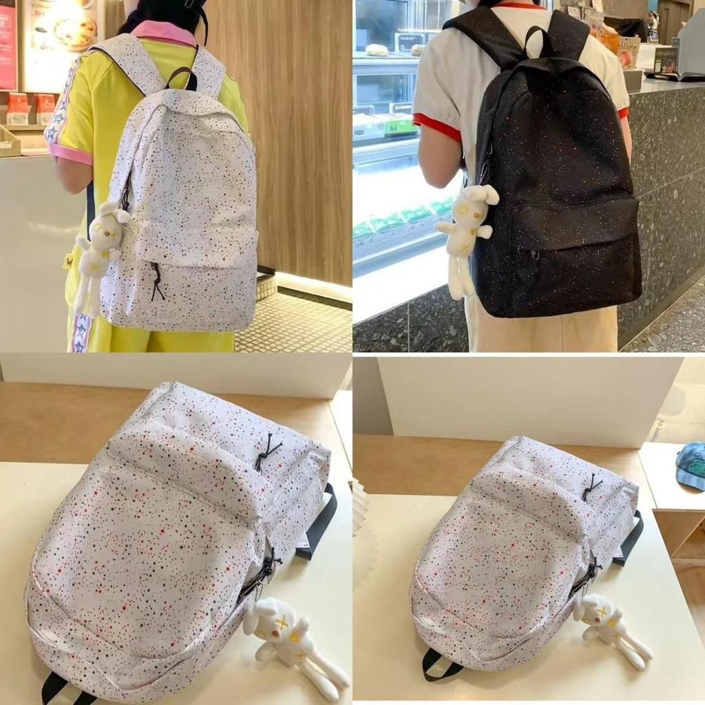Starry Sky Backpack With Laptop Pocket And Breathable Oxford Fabric For School Students