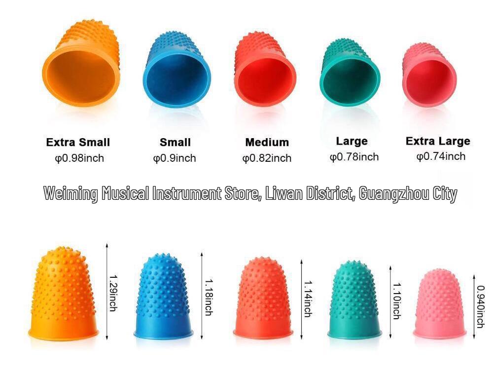 Beginner Guitar Finger Protectors: Rubber Cots for Left & Right Hand Playing