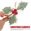 6Pcs Berry and Leaf Napkin Rings Clasps for Xmas Table Decoration Xmas Napkin Rings Christmas Table Decor
