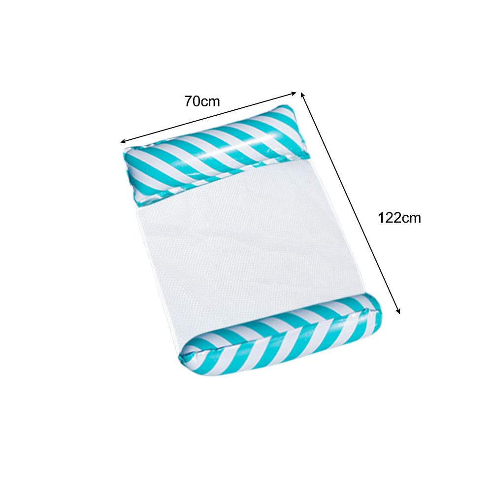 Foldable Floating Water Hammock Float Lounger Inflatable Pool Mat Floating Recliner Bed Swimming Air Mattress Pool Accessories