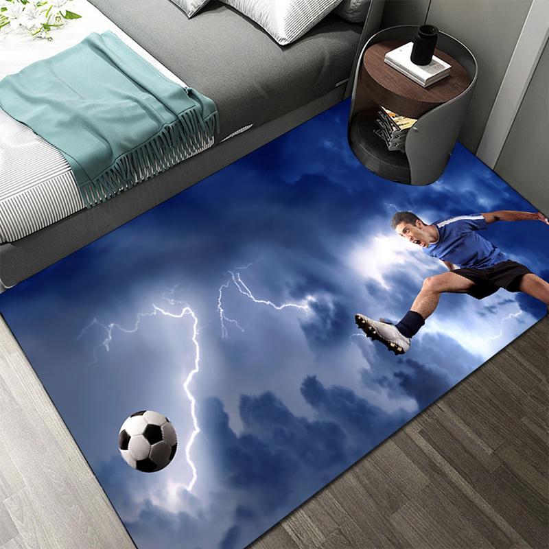 Football Pictures Rug Living Room Decoration Rugs for Bedroom Living Room Rug Home Entrance Door Mat Kids Room Rug