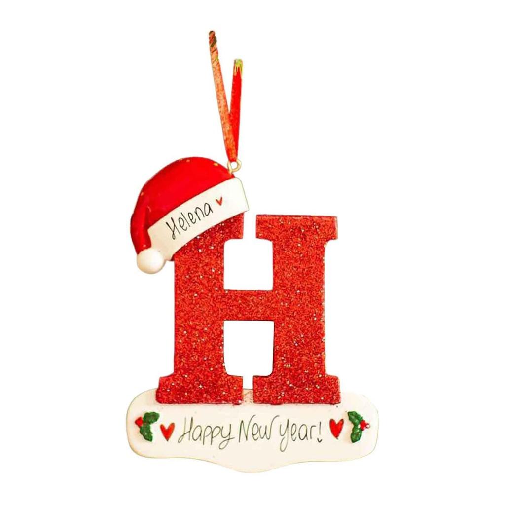Wooden Eyecatching Customizable Letter Christmas Ornament For Festive Car Decor