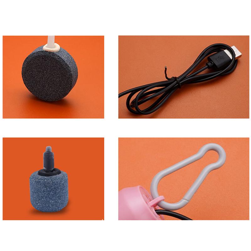 

Портативный аквариумный кислородный воздушный насос, аквариум, USB, бесшумный воздушный компрессор, аэратор чёрный
