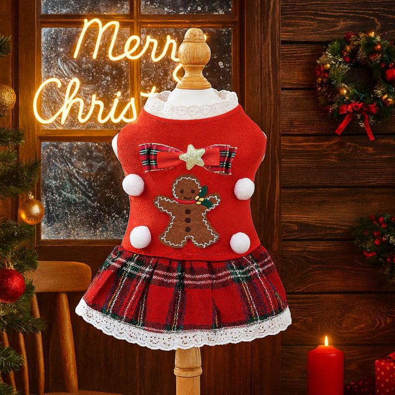 PETCIRCLE Christmas Pet Clothes Dog Cat Festive Apparel Holiday Outfit