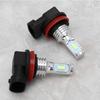 Akozon 2pcs H8/H11 80W 8000K LED Fog Light Ice Blue 12-24V Universal + H11+Fog+Light+Bulb