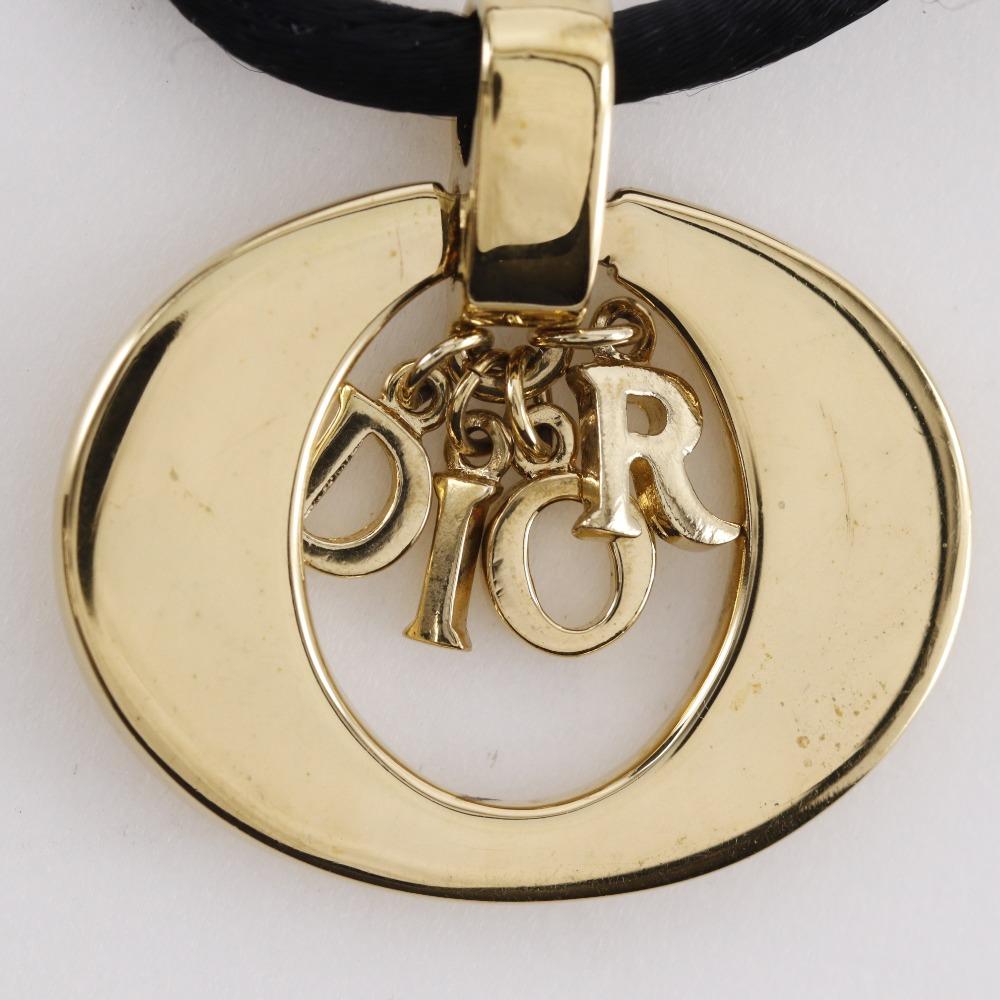 Dior logo Necklace Plated Gold 10.3g Women Used