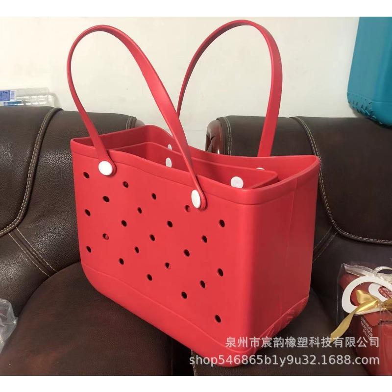 Borse estive carine con buchi Borsa a spalla in EVA Borsa da spiaggia mini in gelatina DIY Borsa a tote