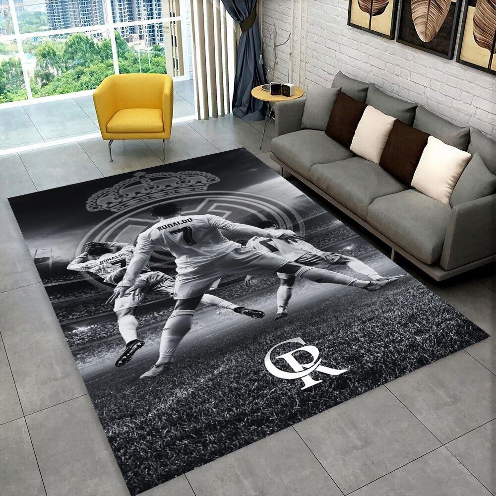 CR7 Goat Ronaldo Football Star Carpet Rug for Playroom Bedroom Living Room Sofa Home Decor,kids Area Rug Non-slip Floor Mat Gift