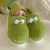 Fashion Cute Crocodiles Single Band Winter New Women Slipper Soft Heel Platform Fur Warm Indoor Comfortable Home Fluffy Home Slippers