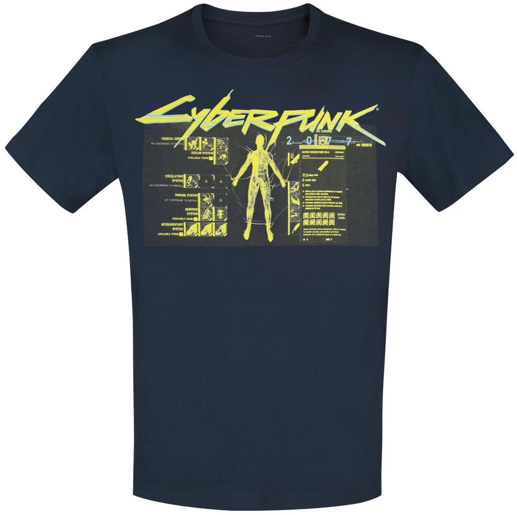 2077 - Vitruvian Man Cyberpunk T-shirt