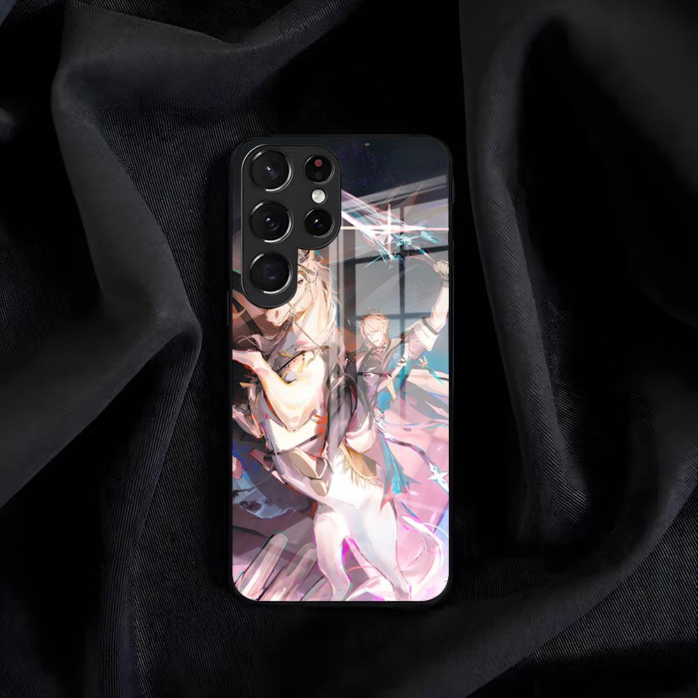 

Varka Genshin Impact Phone Case For Samsung S26 S25 Edge S24 S23 S22 S21 S20 Ultra Plus FE Glass Cover Galaxy S24