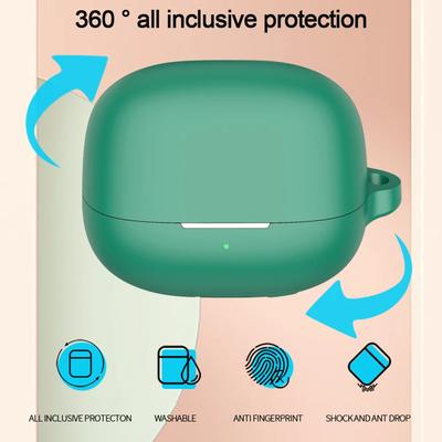 With Carabiner Earphone Cover Silicone Anti-fall Headphone Protective Case Dust-proof Multi-color for Xiaomi Buds 5 Pro