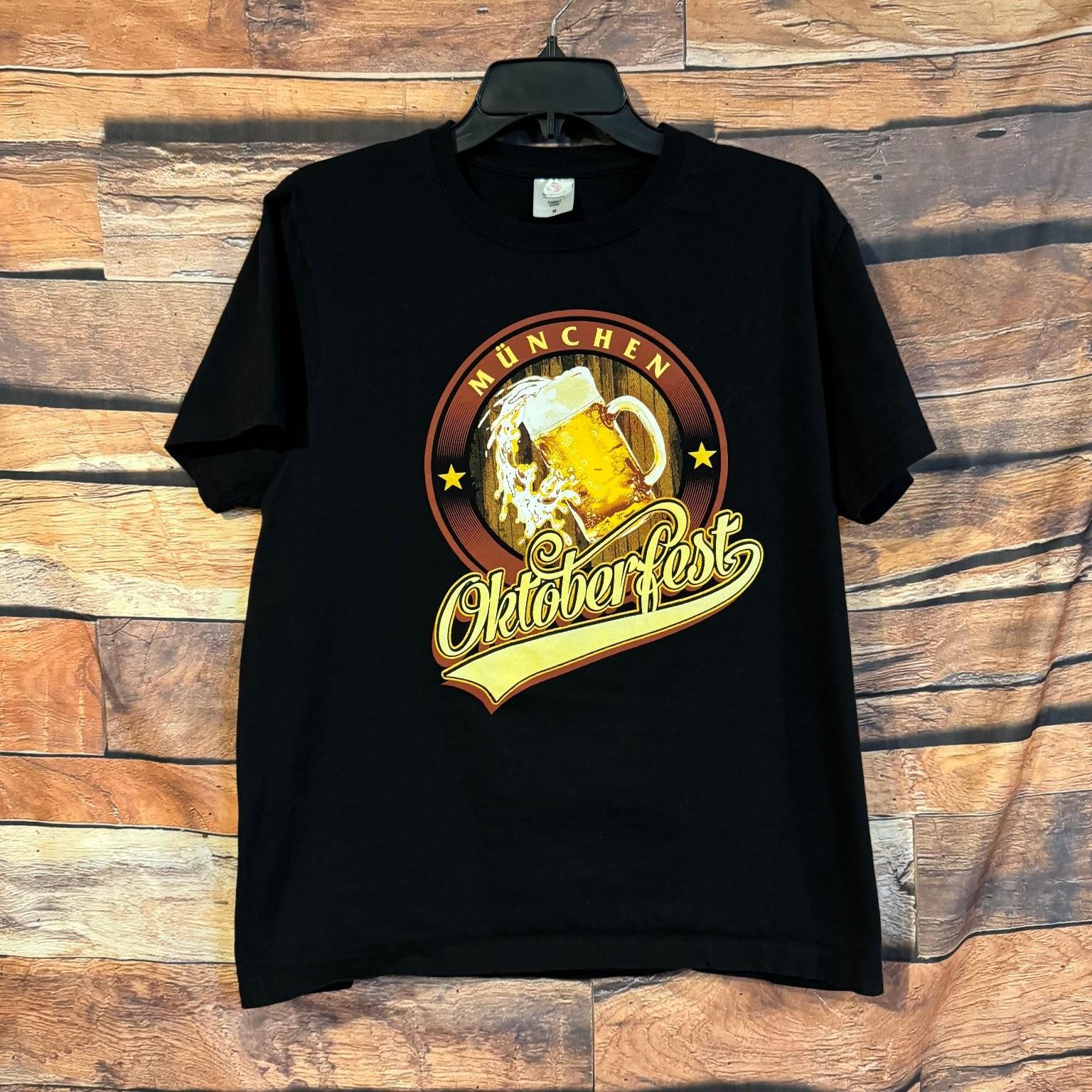 Stedman Men s Black M Oktoberfest München Graphic Cotton Tee Unisex T-Shirt XXXL