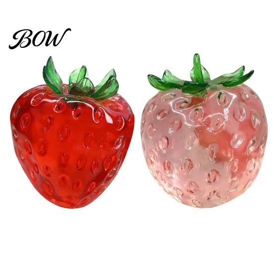 Portable Stress Reliever Clear Strawberry Ball Toy, Giant Red Pink Squeeze Relaxation Hand Toy for Relieve Stress, Fake Fruit Sensory