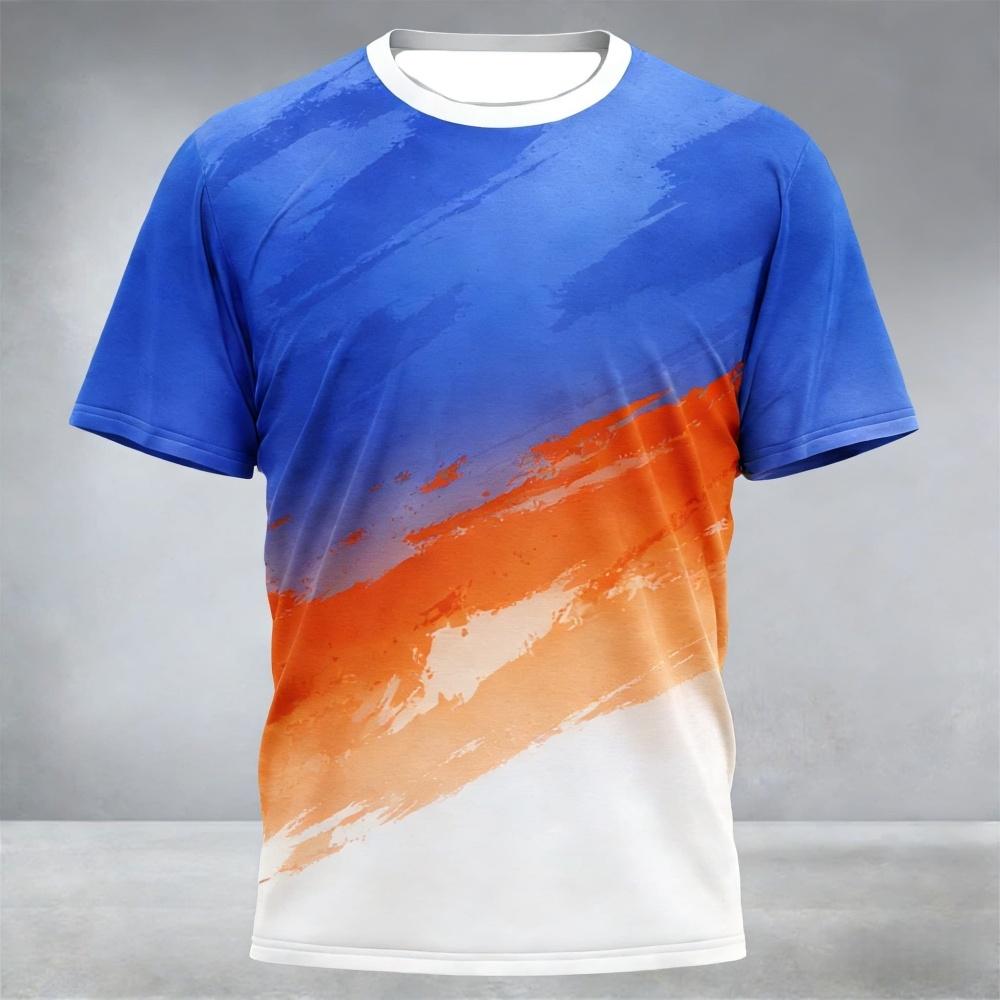 Sommer Atmungsaktives Schnelltrocknendes Sport Trainings T-Shirt Herren Rundhalsausschnitt Kurzarm Fitness Outdoor Sportbekleidung Mode Fitnessstudio T-Shirt Oberteile