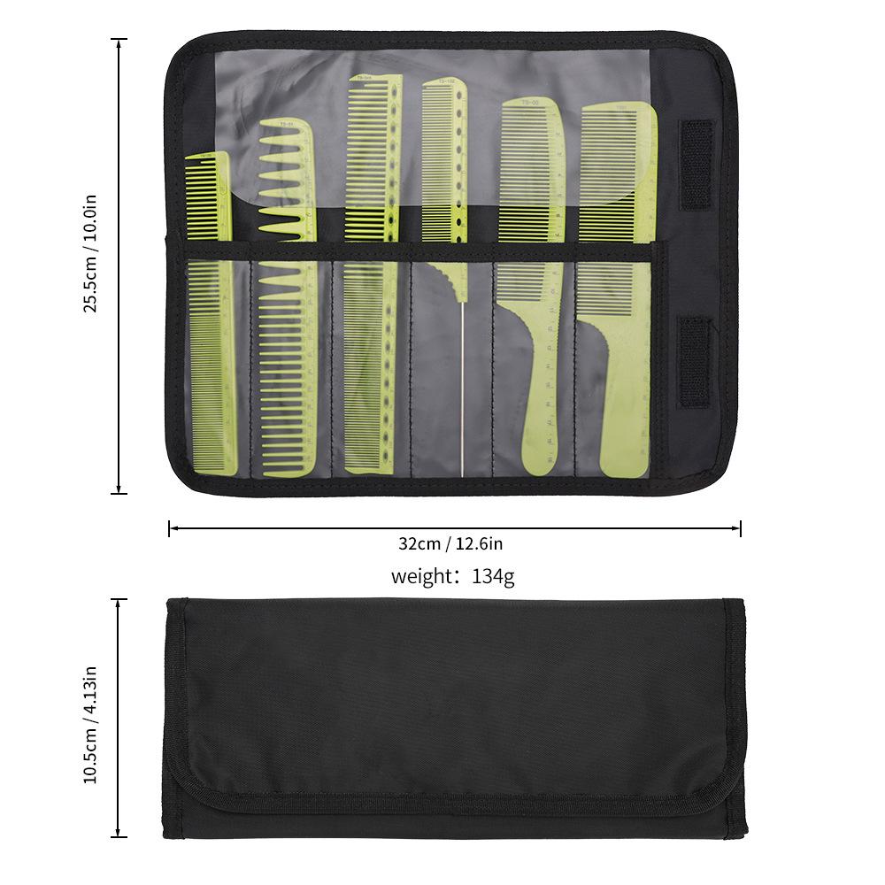 6-Piece Professional Hairdressing Comb Set for Barbers and Stylists - Men's and Women's Hair Cutting Combs