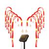 ABS Candy Cane Солнечная батарея Land Lamp с солнечной батареей Snowflake и штекерным двойного назначения Ground Plug Light для дворовой лужайки