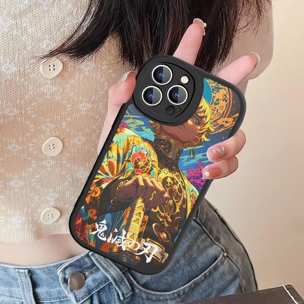 Demon Slayer Phone Case Hard Leather For IPhone 16 15 14 13 12 Mini 11 14 Pro Max Xs X Xr 7 8 Plus Fundas