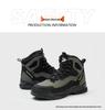Top-Selling High-Top Microfiber Leather Safety Boots - Outdoor Mountaineering Steel Toe, Anti-Smash, Anti-Puncture, Wear-Resistant.