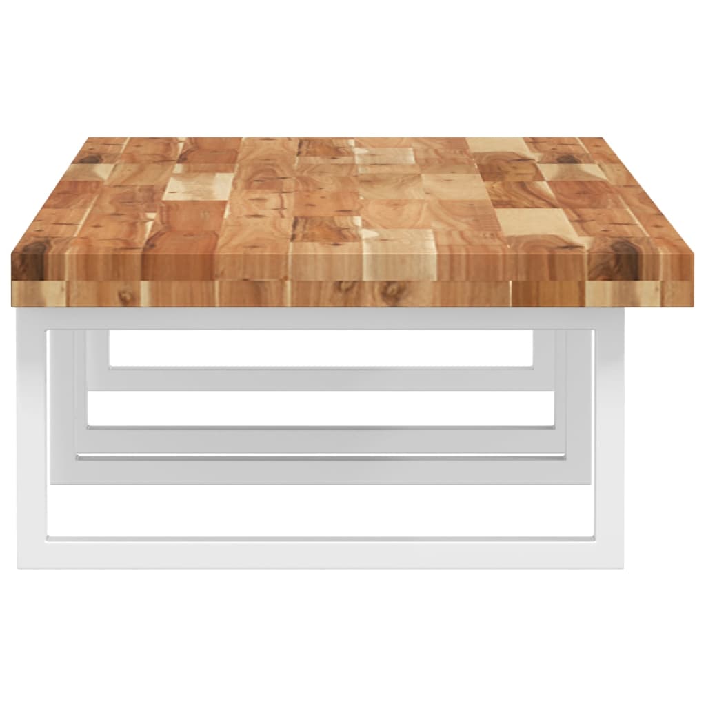 Vidaxl Wall Shelf Under Sink, Steel and Solid Acacia Wood