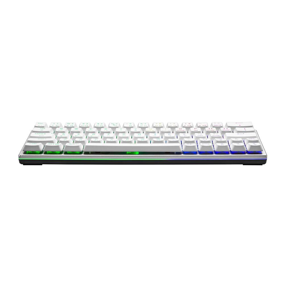 CoolerMaster SK622 White WiredWireless Tenkeyless Mini Keyboard with Red Switches and On-the-Fly Controls (SK-622-SKTR1-US, KB528)