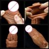 Male Penis Condom Extended Enlarged  Hollow  and Thickened Glans Condom for Sexual Pleasure  Silicone Long-lasting Penis Condom